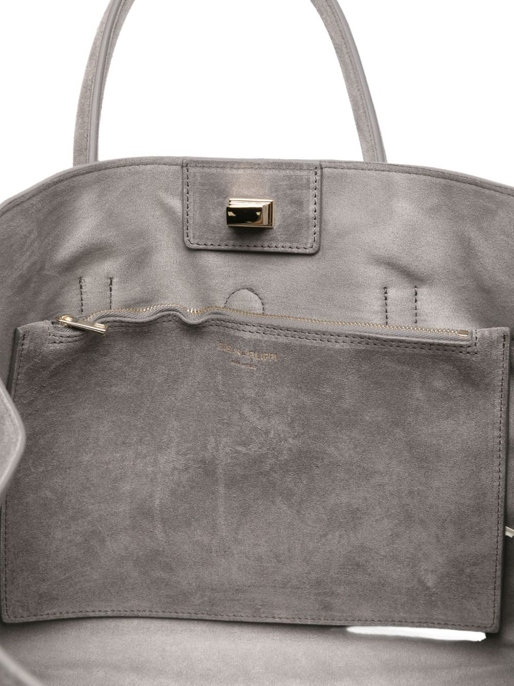 Fabiana Filippi Suede Leather Tote Bag - Grey