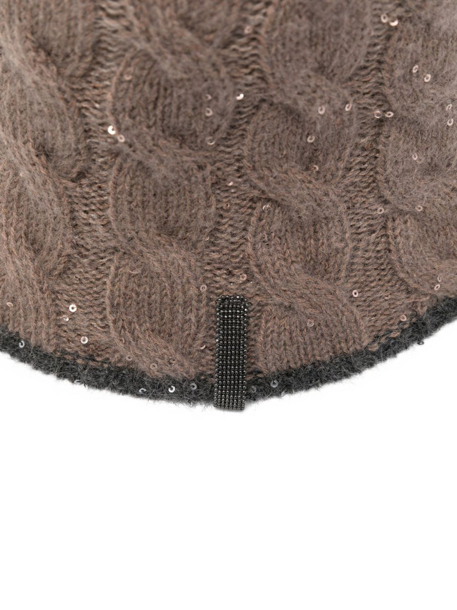 Brunello Cucinelli Wool Cloche Hat -Beige