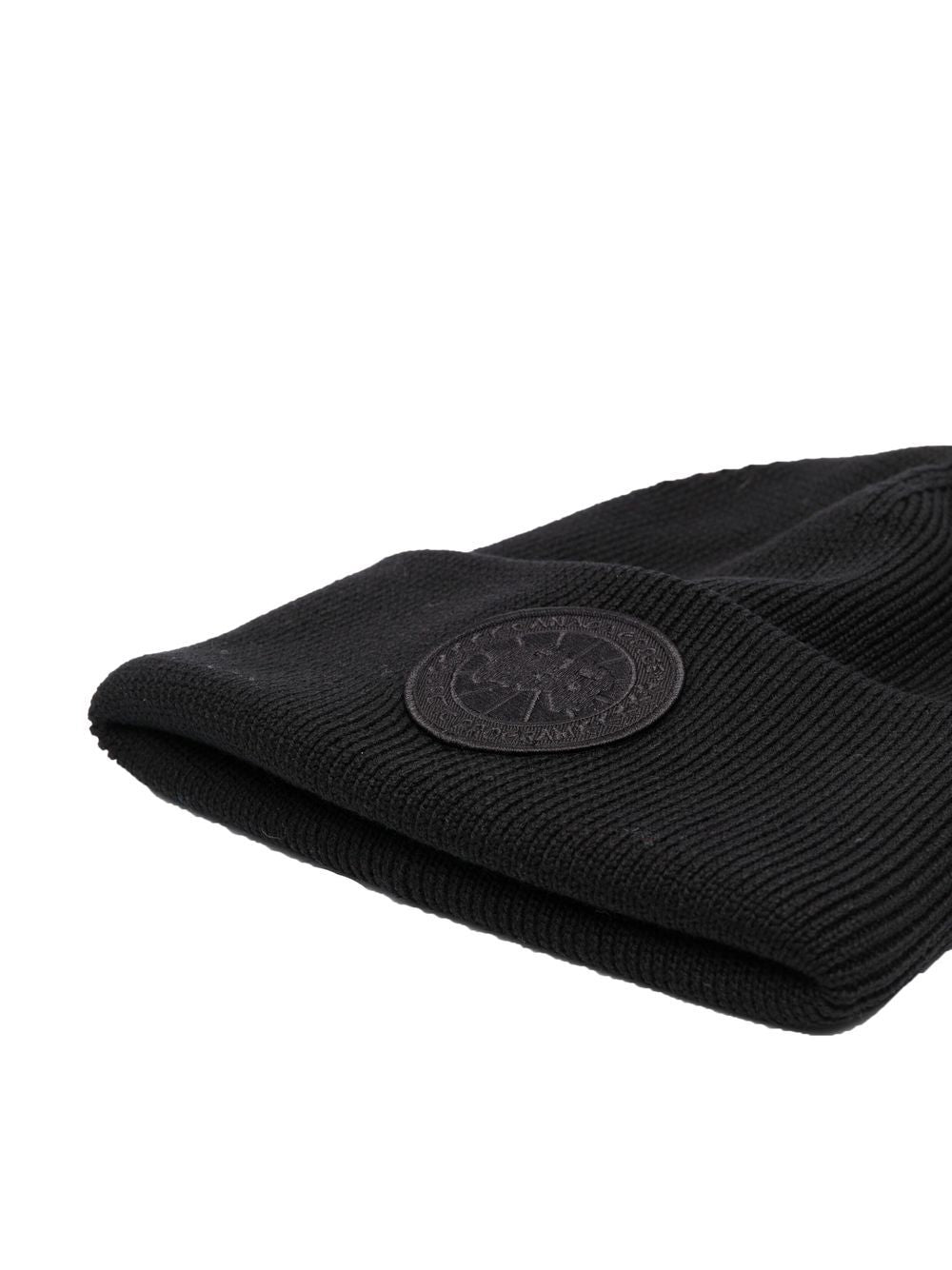 Canada Goose Logo Wool Beanie - Black