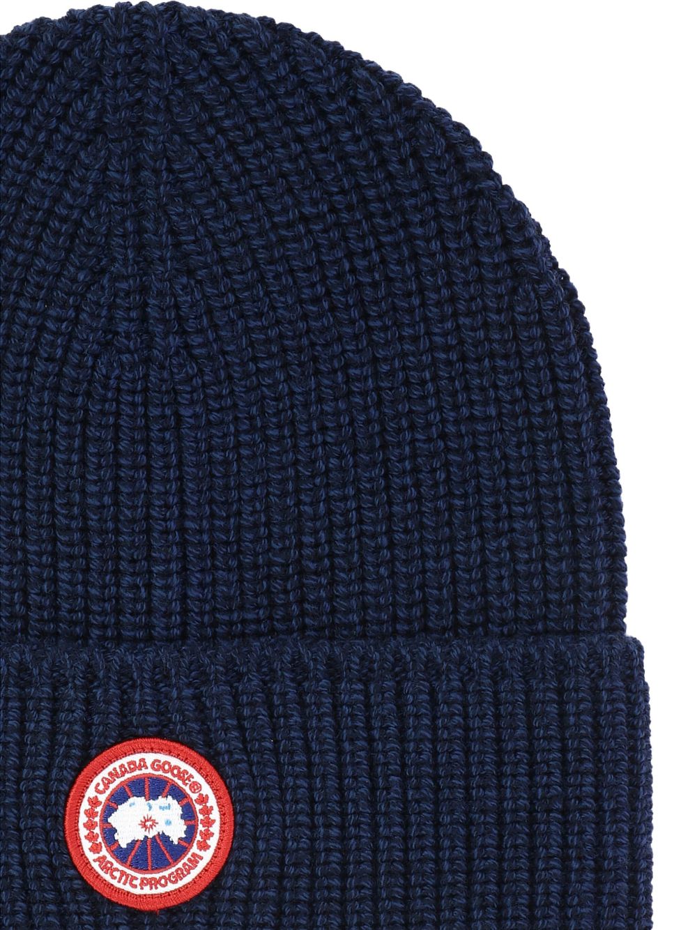 Canada Goose Logo Wool Beanie - Blue