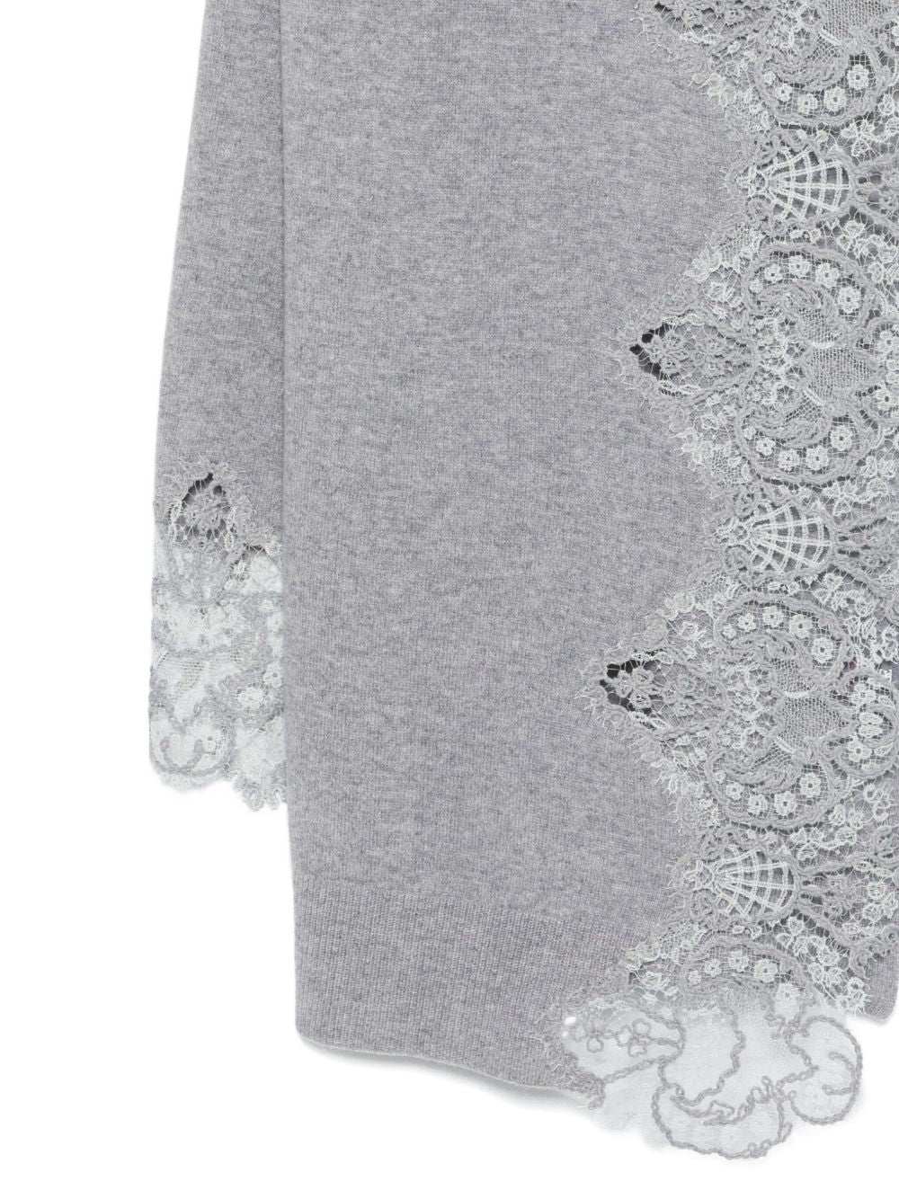 Ermanno Scervino Lace Cashmere Scarf - Grey