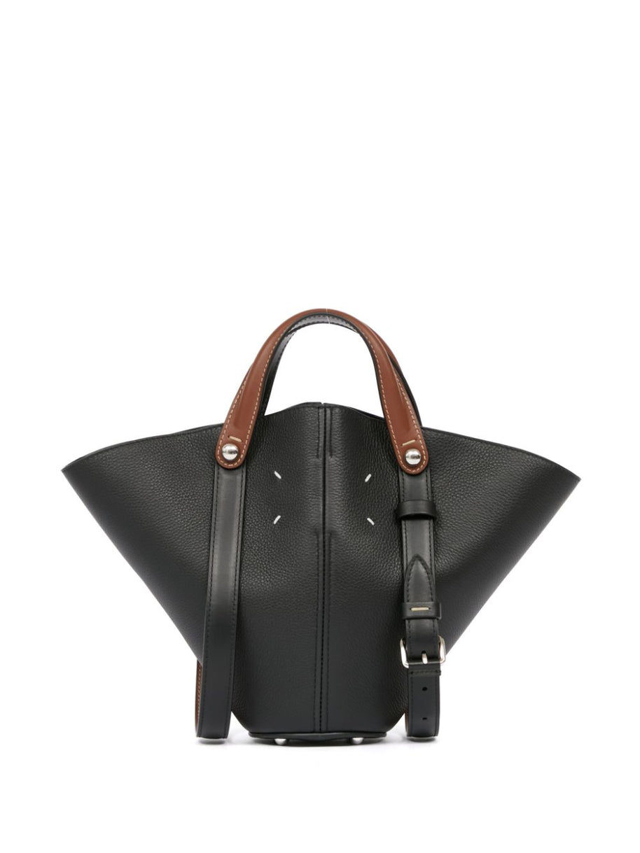 Maison Margiela Dress-Age Small Leather Tote - Black