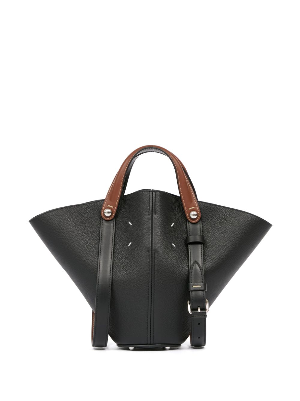 Maison Margiela Dress-Age Small Leather Tote - Black