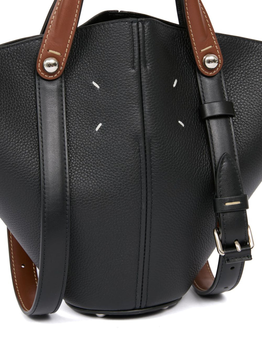 Maison Margiela Dress-Age Small Leather Tote - Black