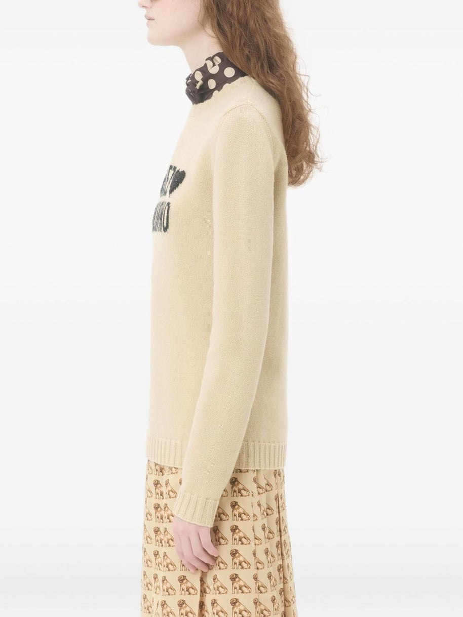 Valentino Chez Valentino Wool Sweater - Beige