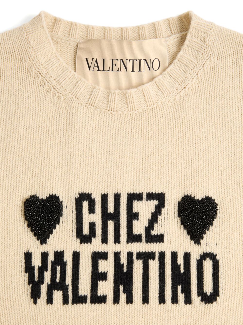Valentino Chez Valentino Wool Sweater - Beige