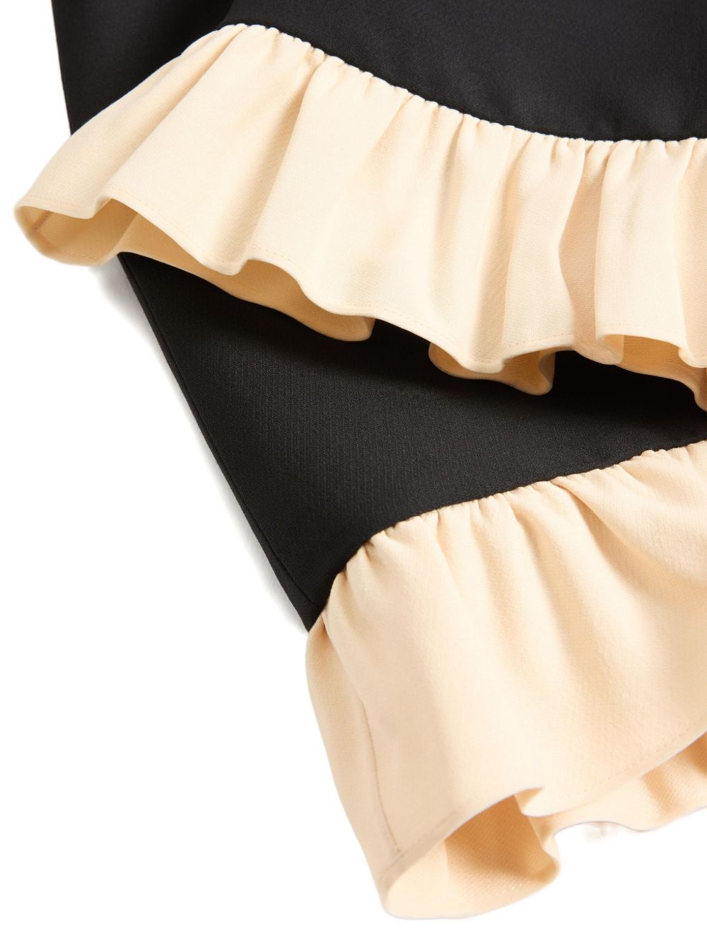 Valentino Wool And Silk Short Dress - Black