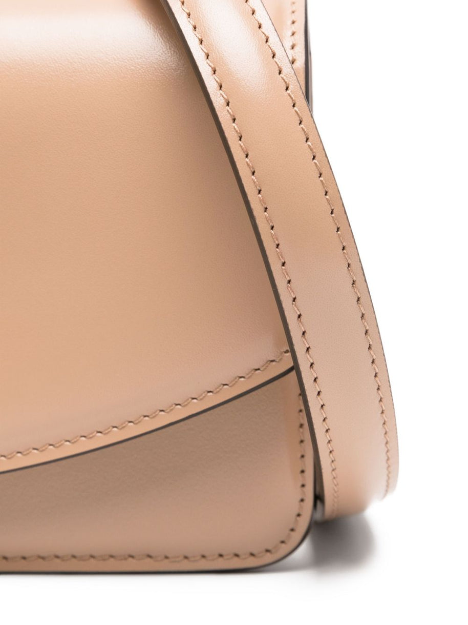 Valentino Garavani Vain Small Leather Clutch Bag - Powder