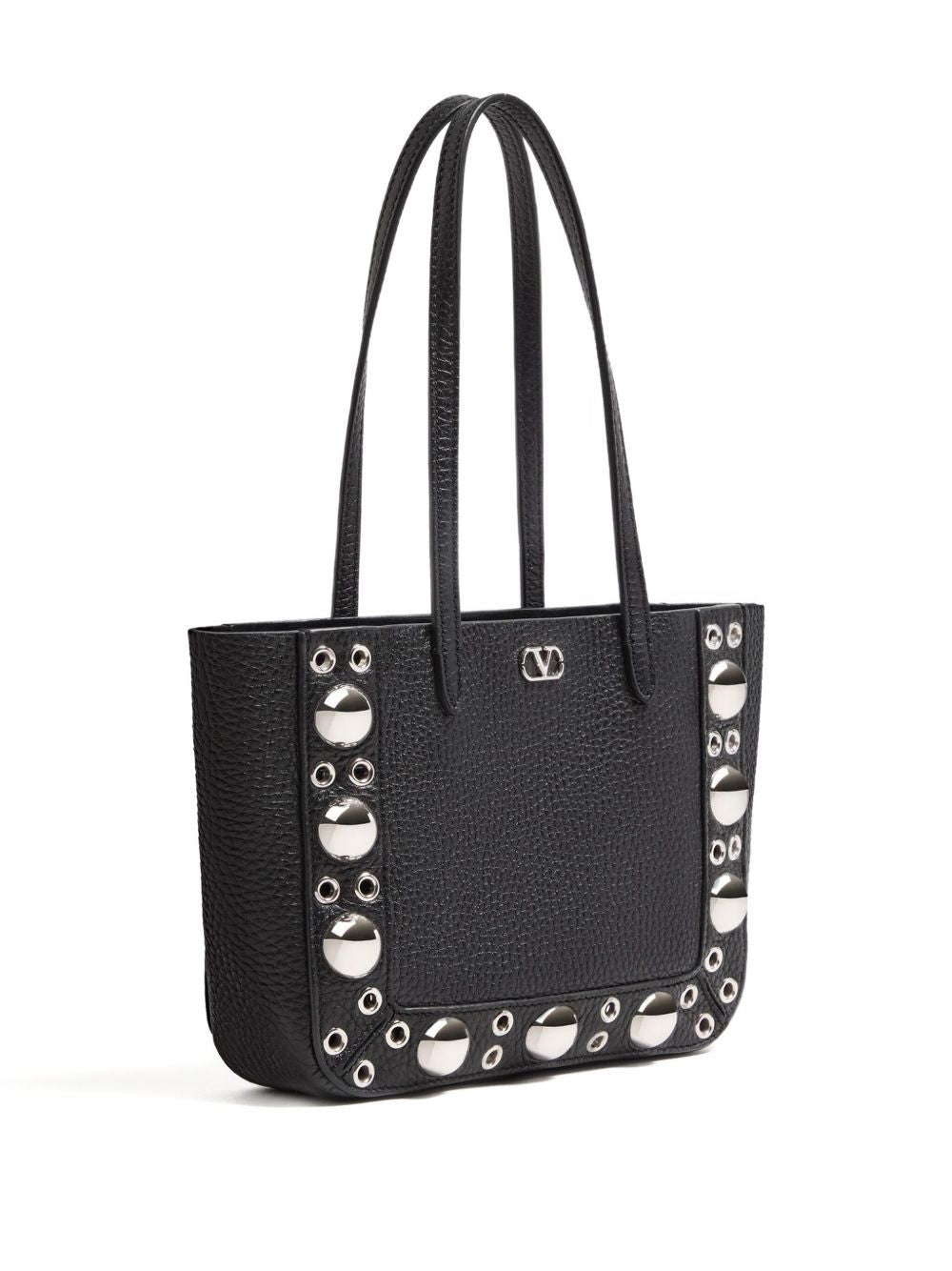 Valentino Garavani Nellcote Mini Leather Tote Bag - Black