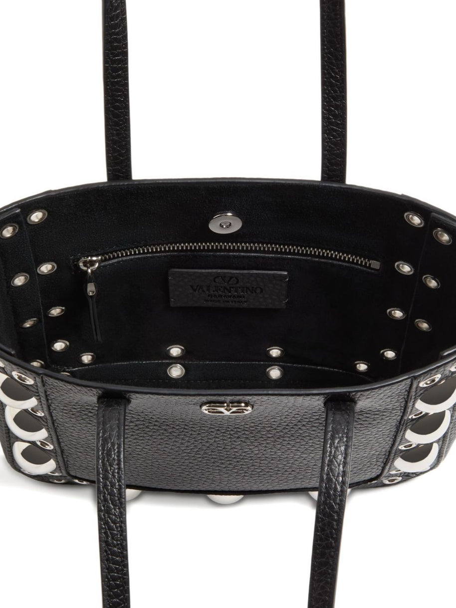 Valentino Garavani Nellcote Mini Leather Tote Bag - Black