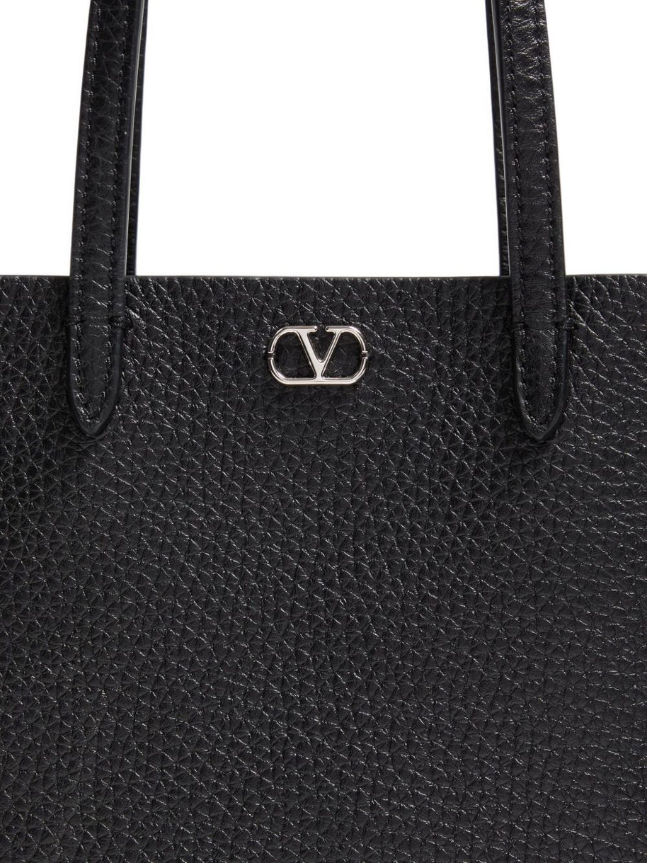 Valentino Garavani Nellcote Mini Leather Tote Bag - Black