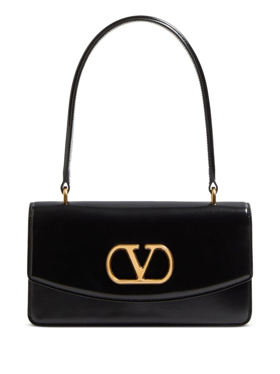 Valentino Garavani Vain Leather Top Handle Bag - Black