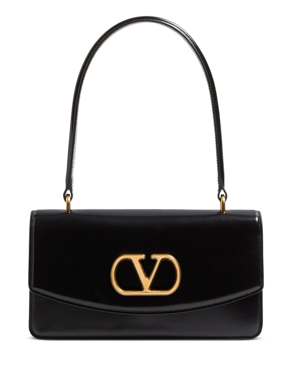 Valentino Garavani Vain Leather Top Handle Bag - Black