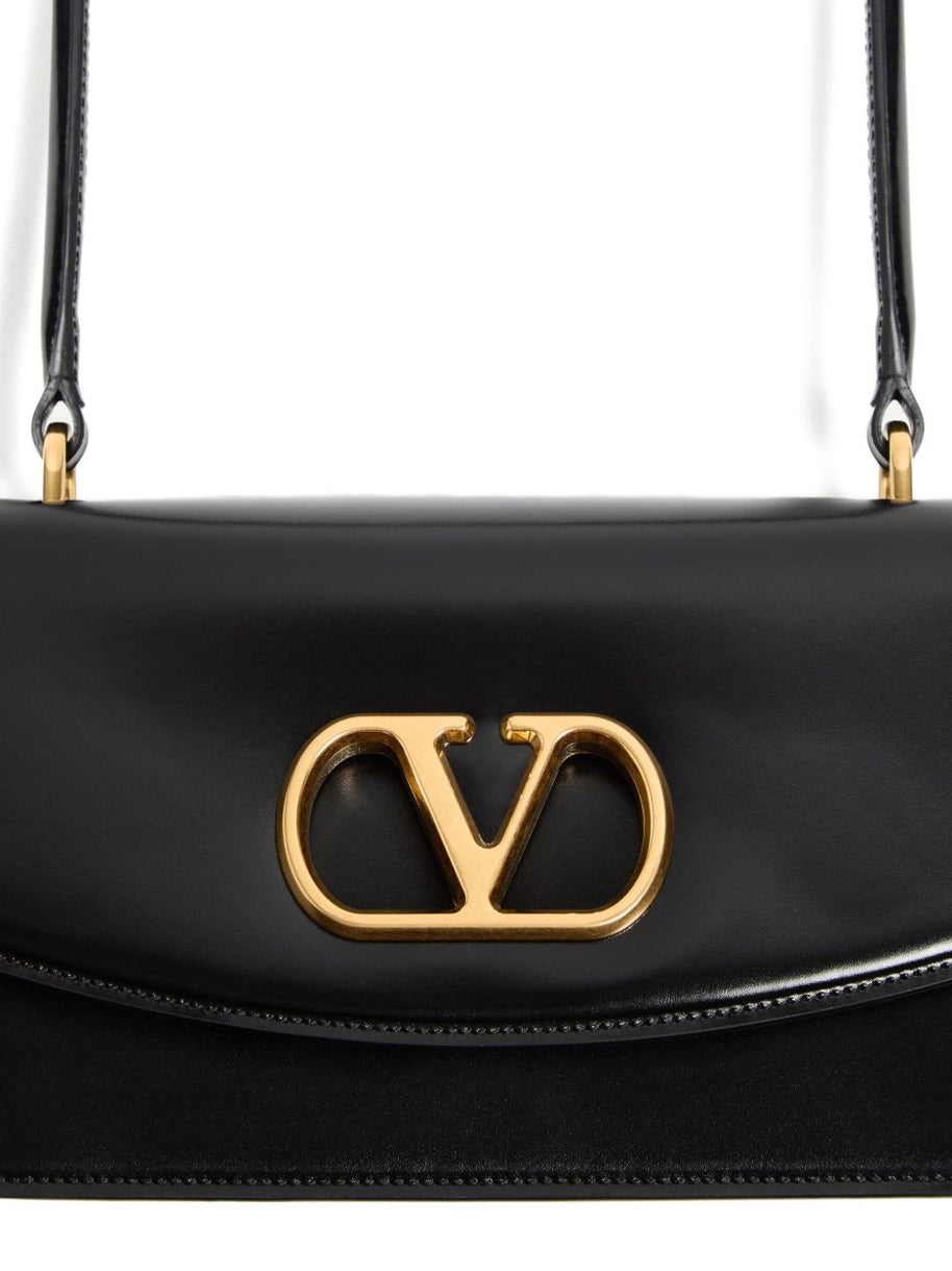 Valentino Garavani Vain Leather Top Handle Bag - Black