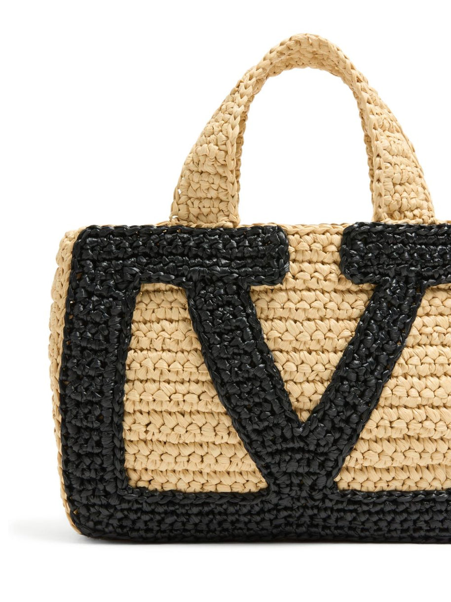 Valentino Garavani Viva Superstar Crochet Small Tote Bag - Black