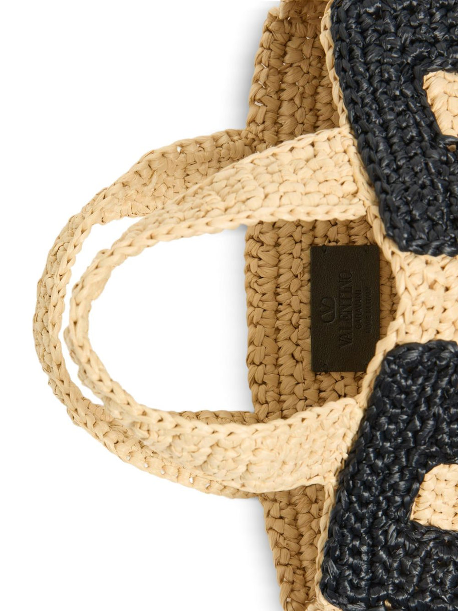 Valentino Garavani Viva Superstar Crochet Small Tote Bag - Black