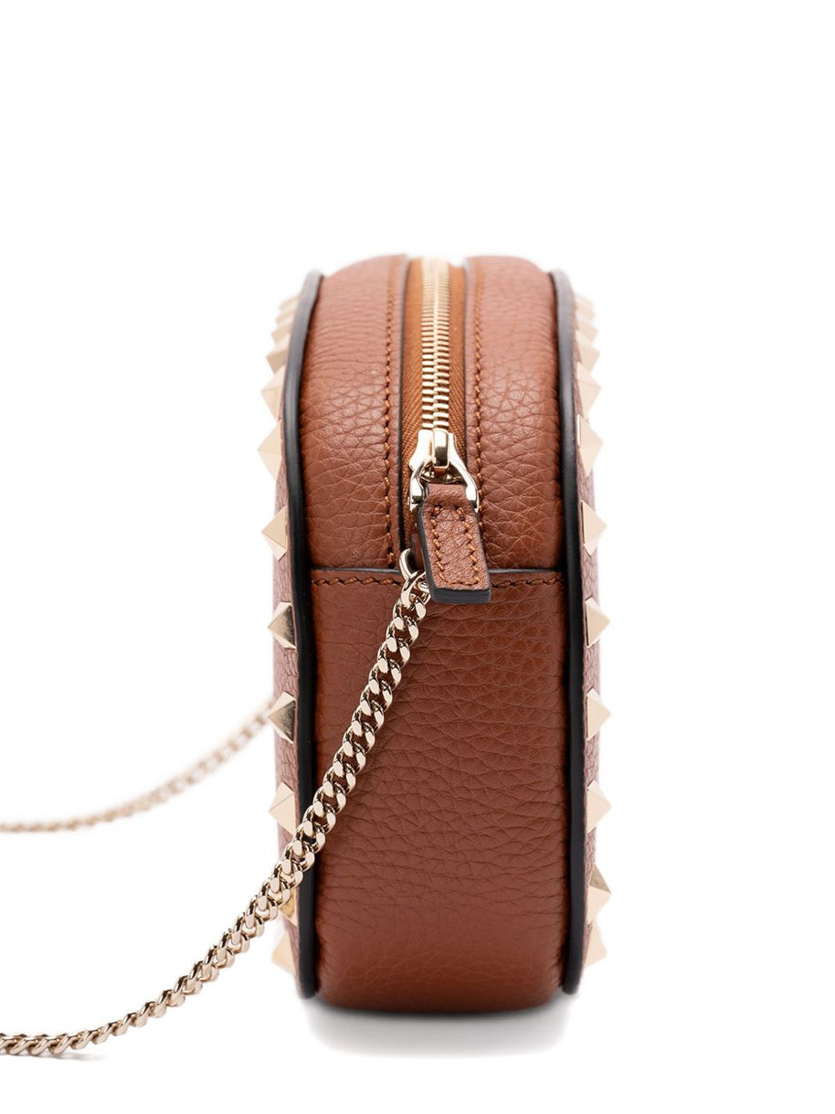 Valentino Garavani Rockstud Leather Mini Bag - Leather Brown