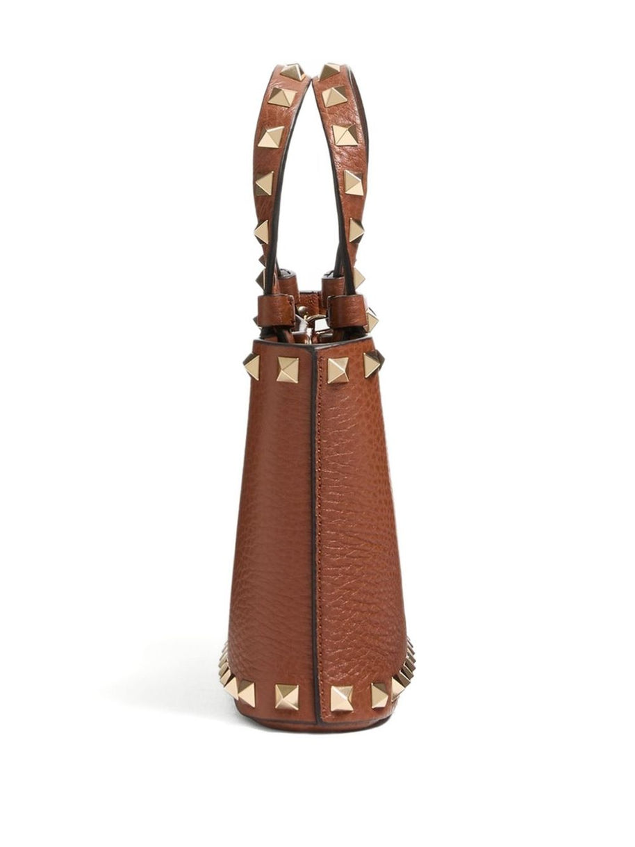 Valentino Garavani Rockstud Leather Mini Bag - Leather Brown