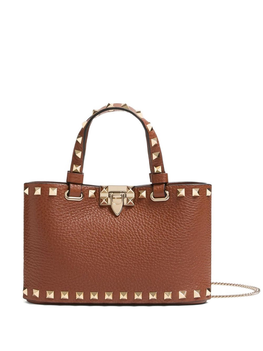 Valentino Garavani Rockstud Leather Mini Bag - Leather Brown