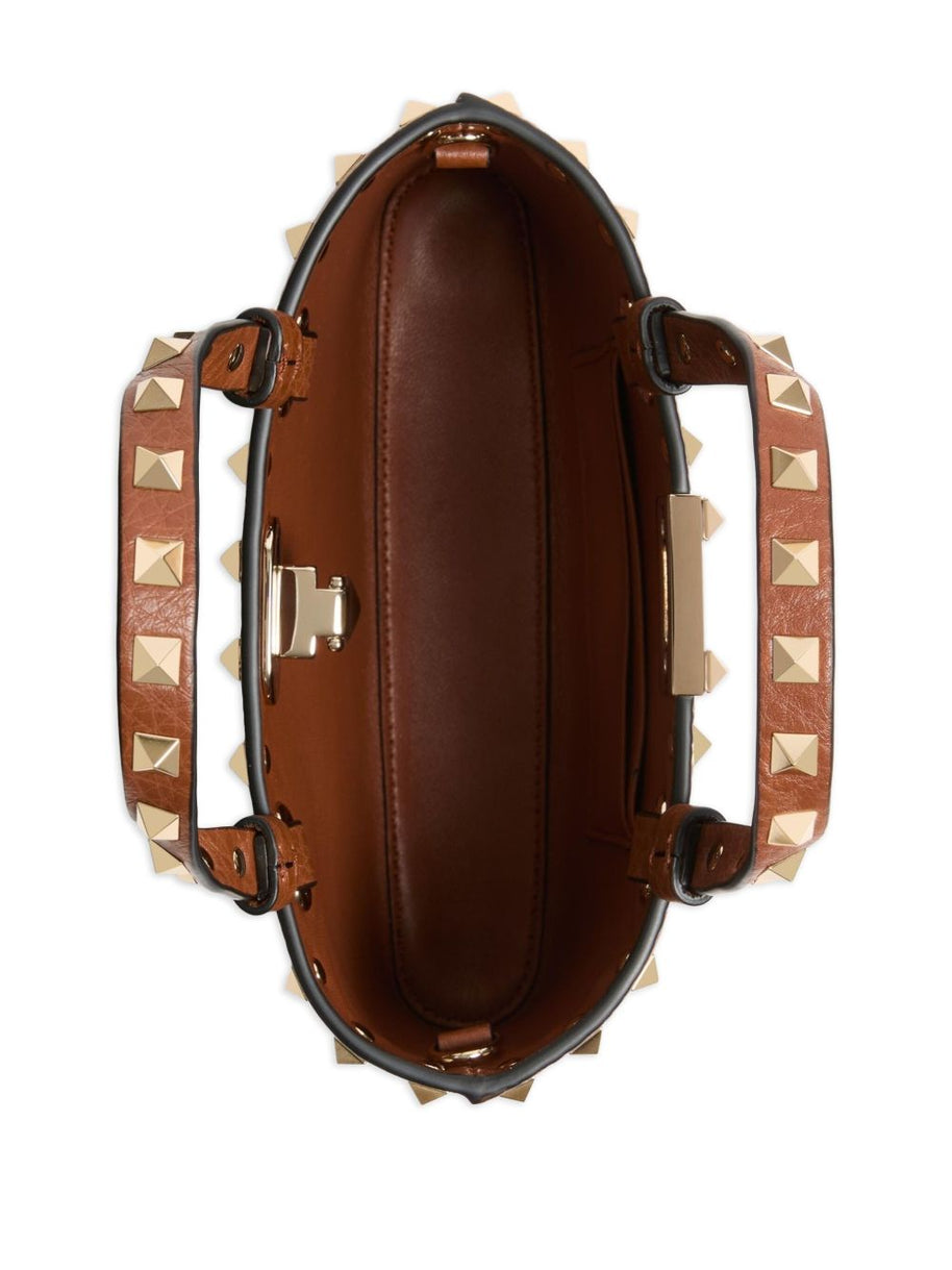 Valentino Garavani Rockstud Leather Mini Bag - Leather Brown