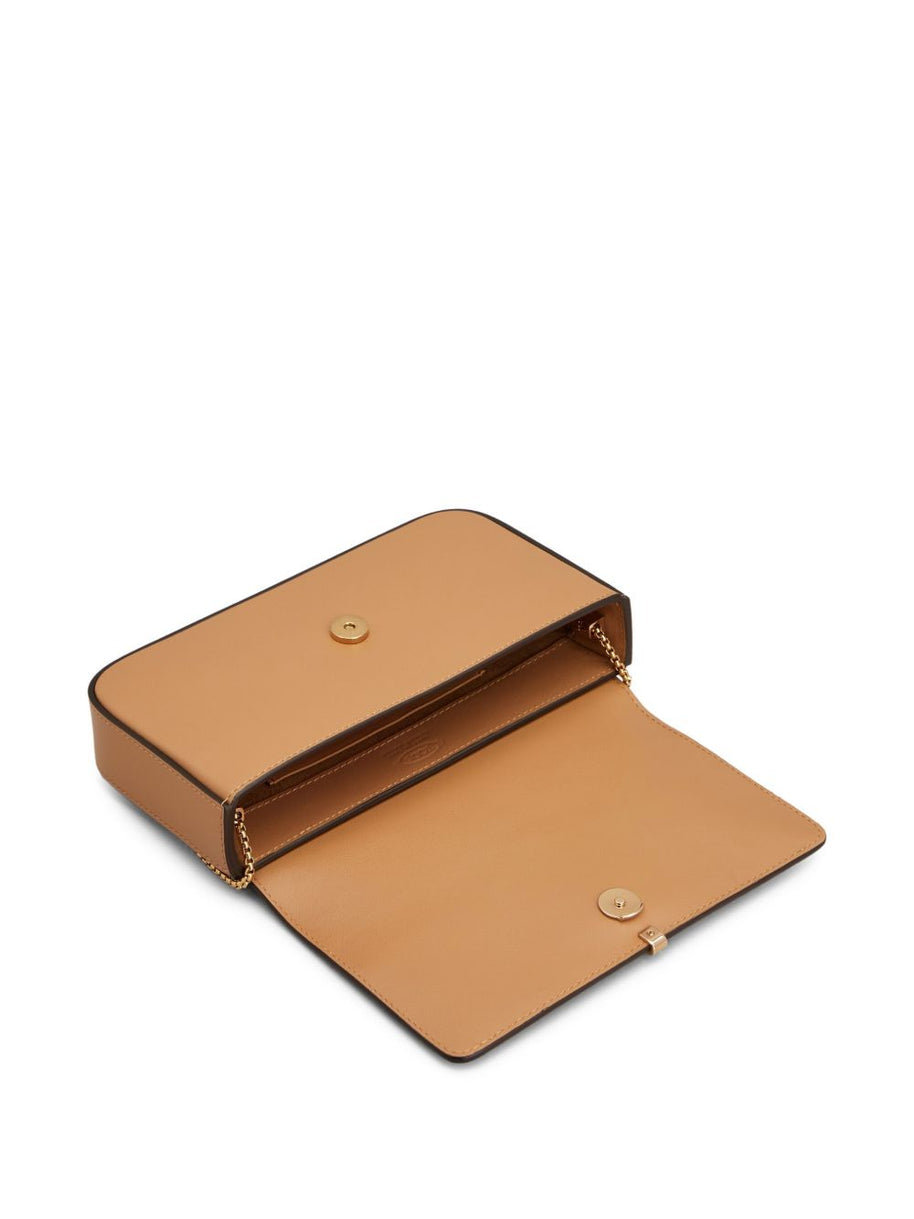 Tod's Flap Leather Mini Bag - Camel