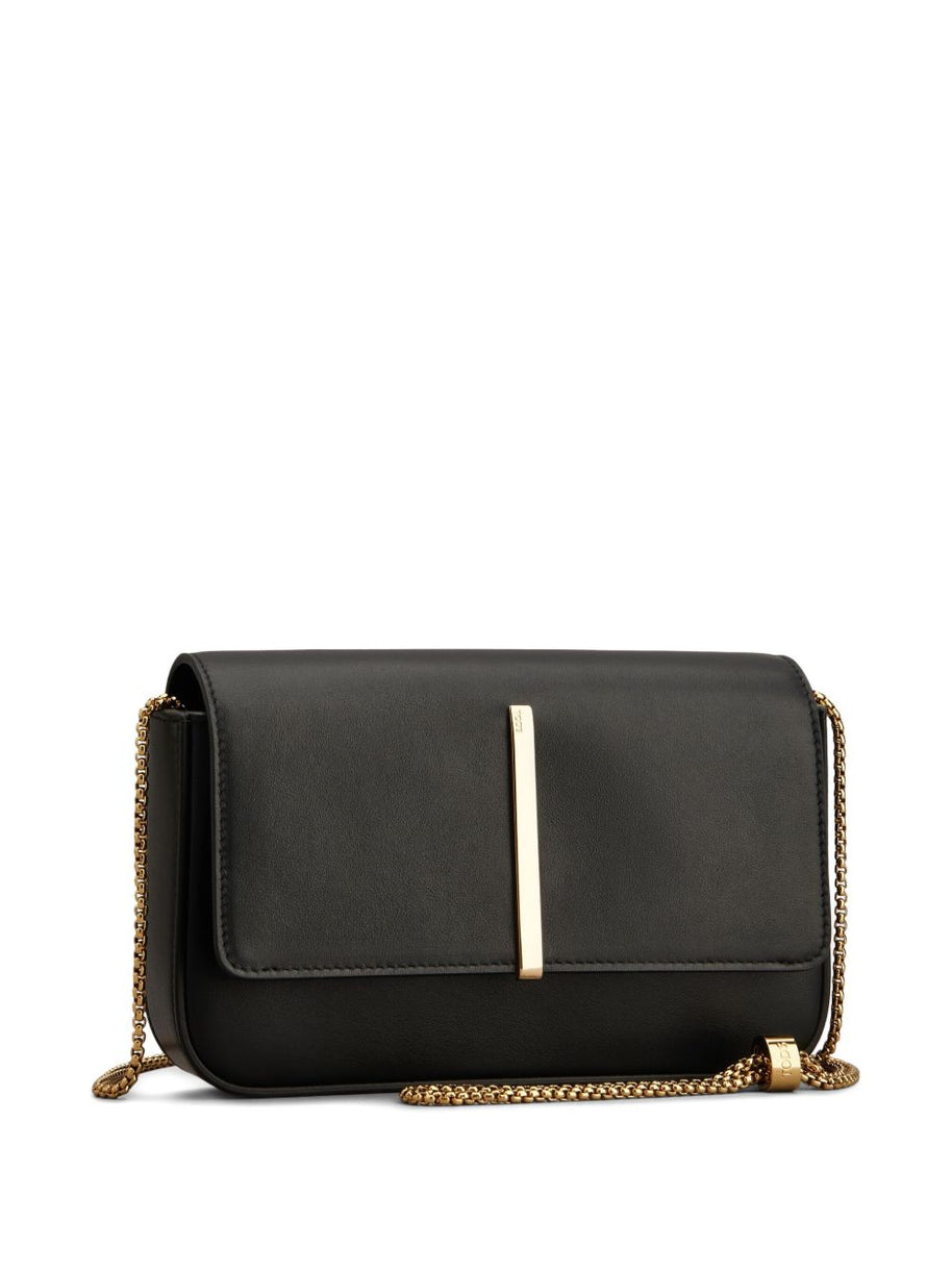 Tod's Flap Leather Mini Bag - Black
