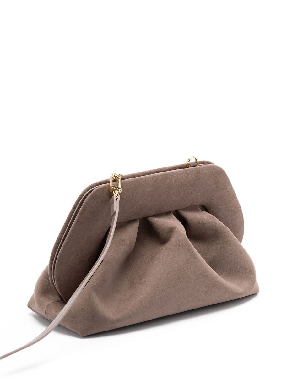 THEMOIRE' Tia Suede Clutch Bag - Green