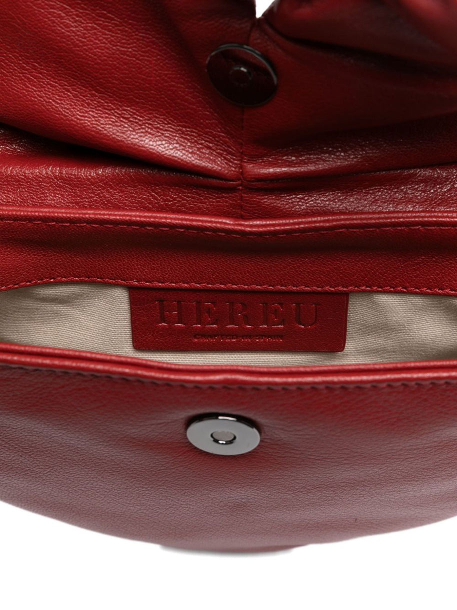 HEREU Heart Shaped Leather Shoulder Bag - Red
