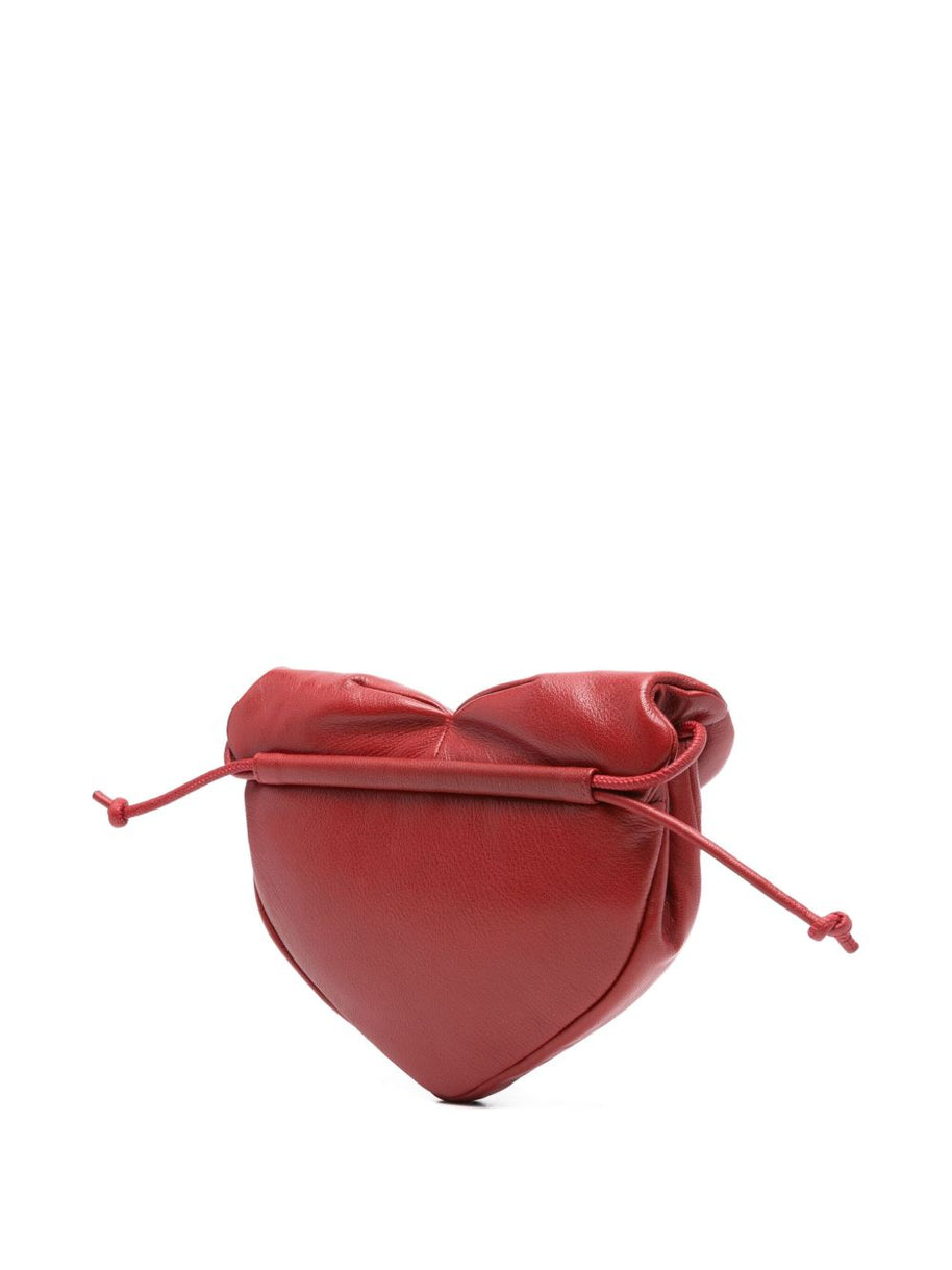 HEREU Heart Shaped Leather Shoulder Bag - Red