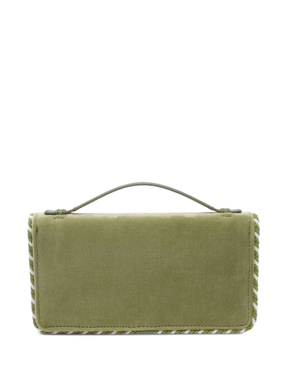 Valentino Garavani VLogo Signature Velvet Wallet On Chain Green