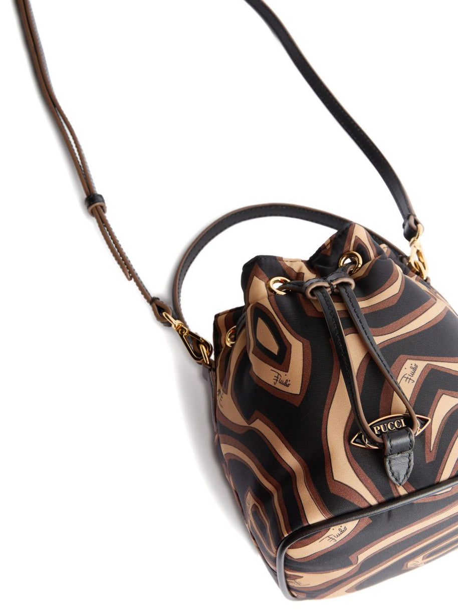 Pucci Printed Bucket Bag Black