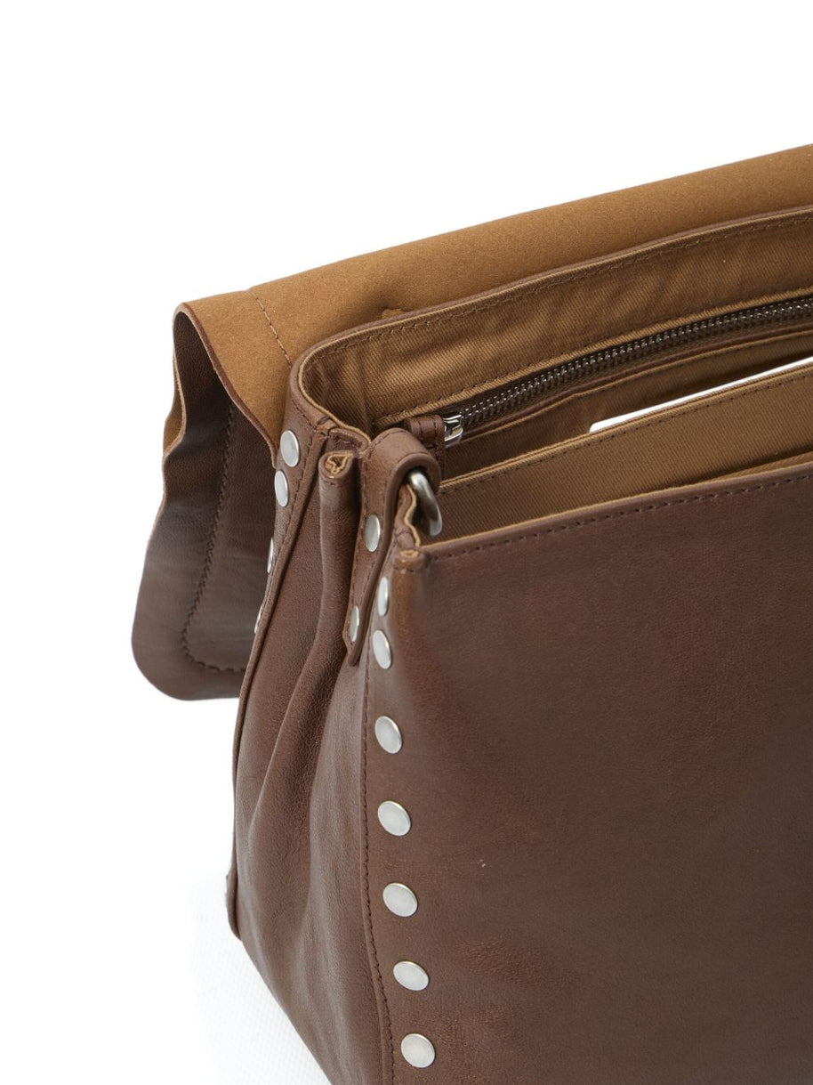 Zanellato Postina Tabacco Baby Leather Handbag Brown