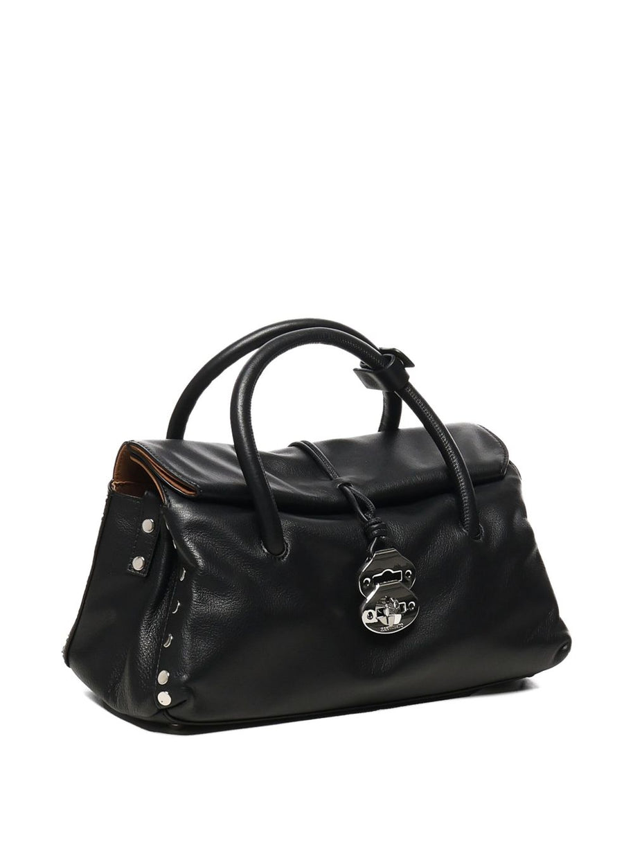 Zanellato Dotta Saeta Small Leather Handbag Black