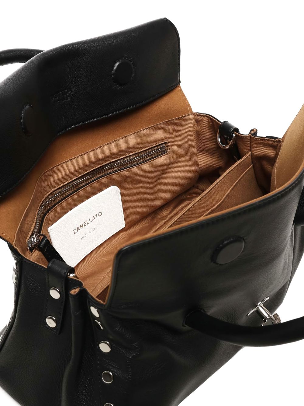 Zanellato Dotta Saeta Small Leather Handbag Black