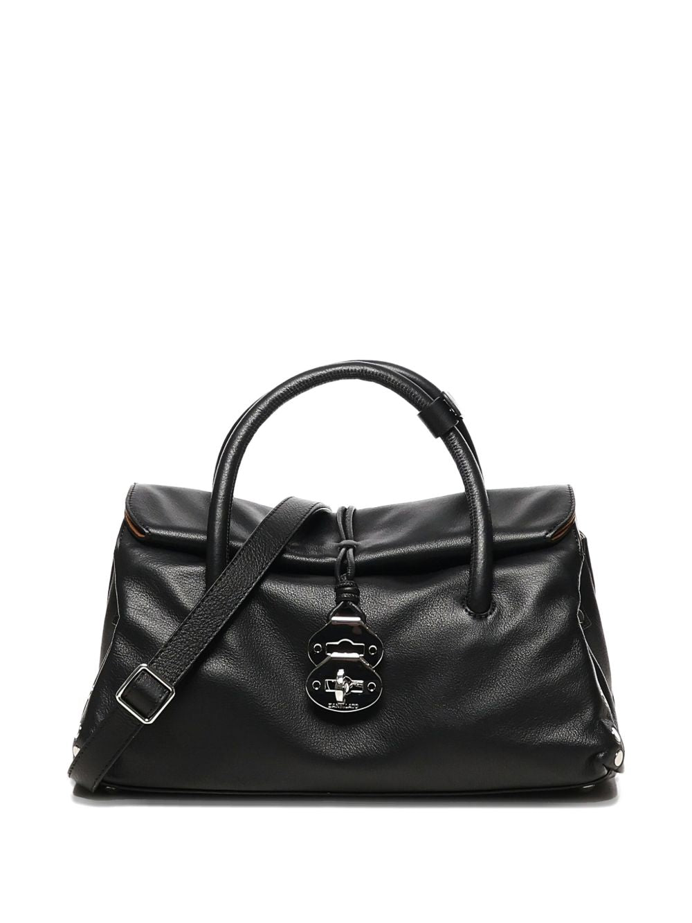Zanellato Dotta Saeta Small Leather Handbag Black