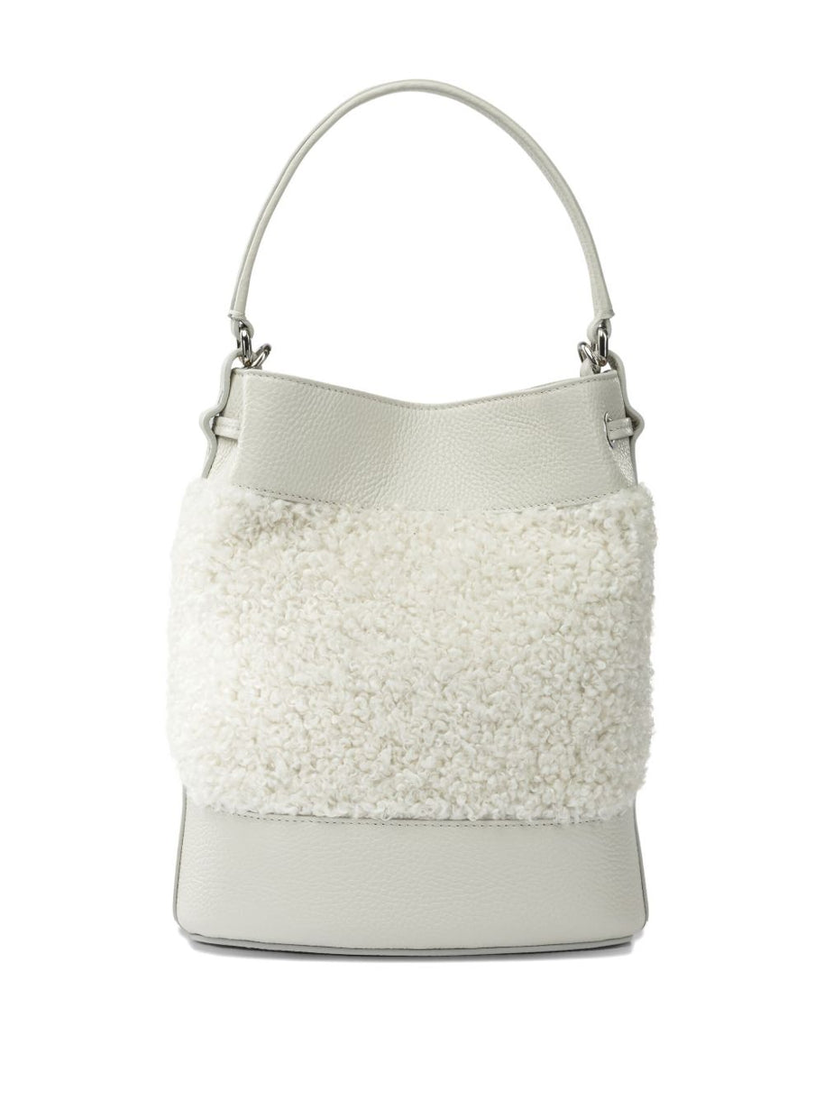 Zanellato Mondà Dolly Small Leather Bucket Bag White