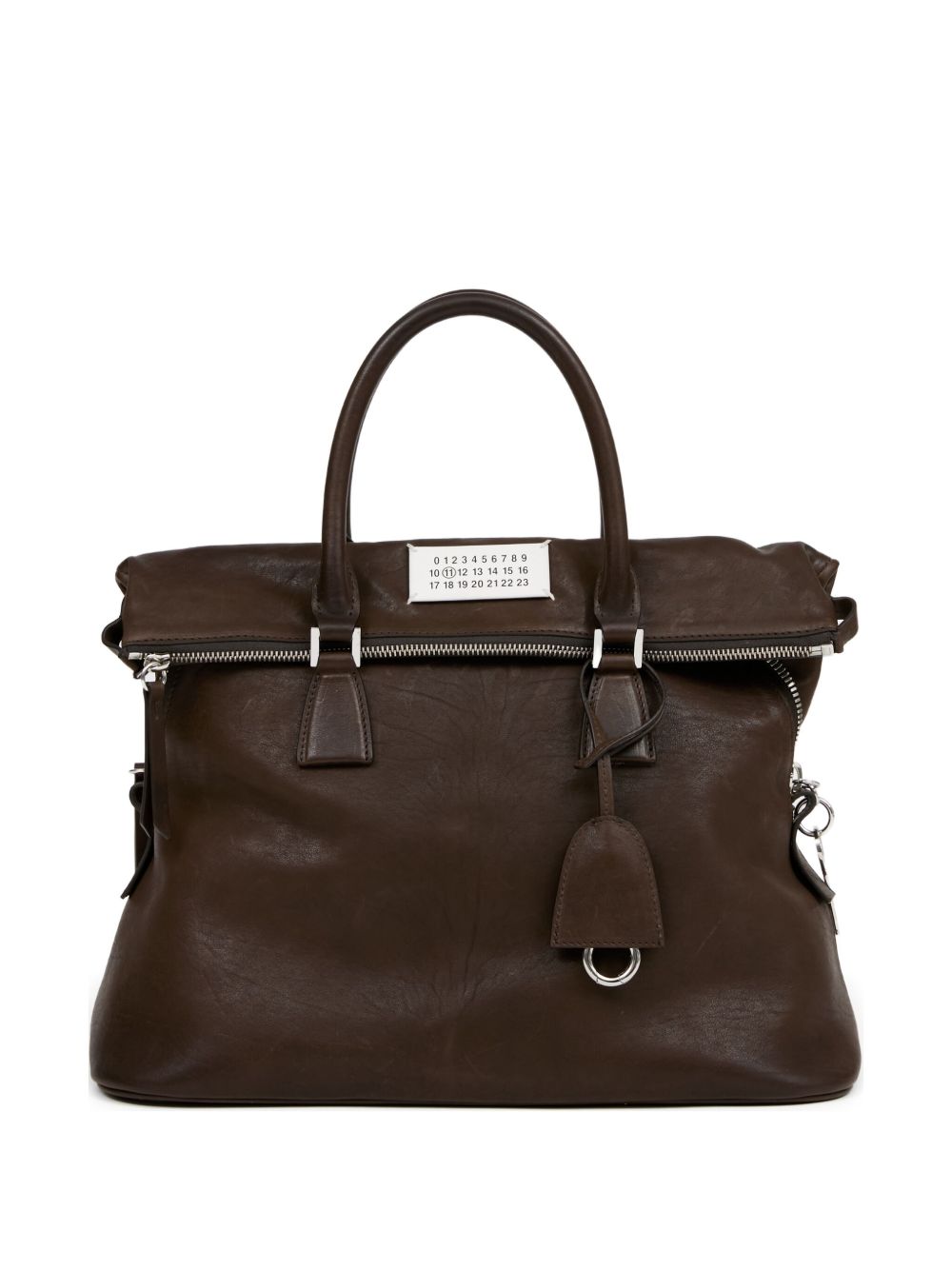Maison Margiela 5AC Medium Leather Handbag Brown