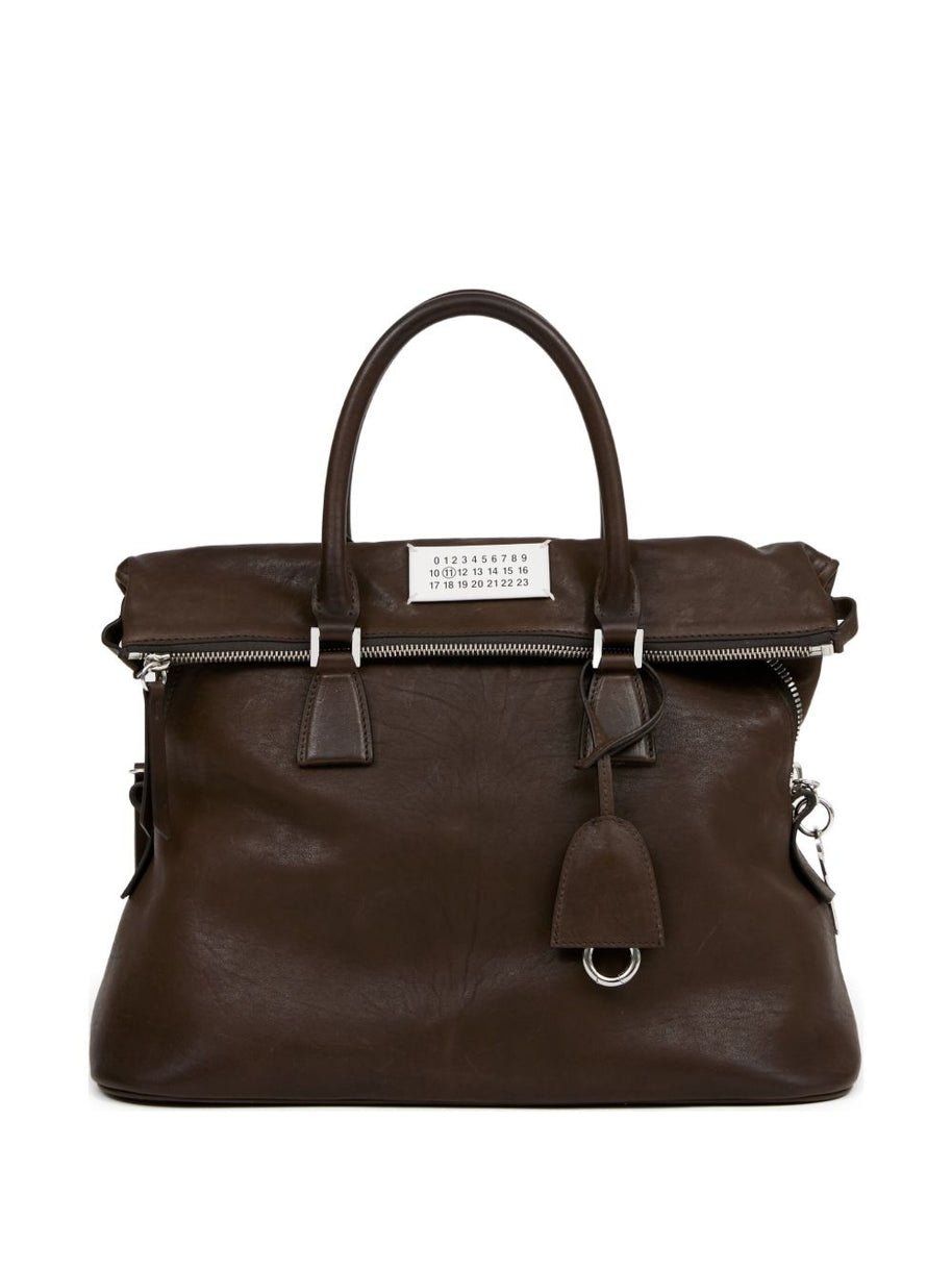 Maison Margiela 5AC Medium Leather Handbag Brown