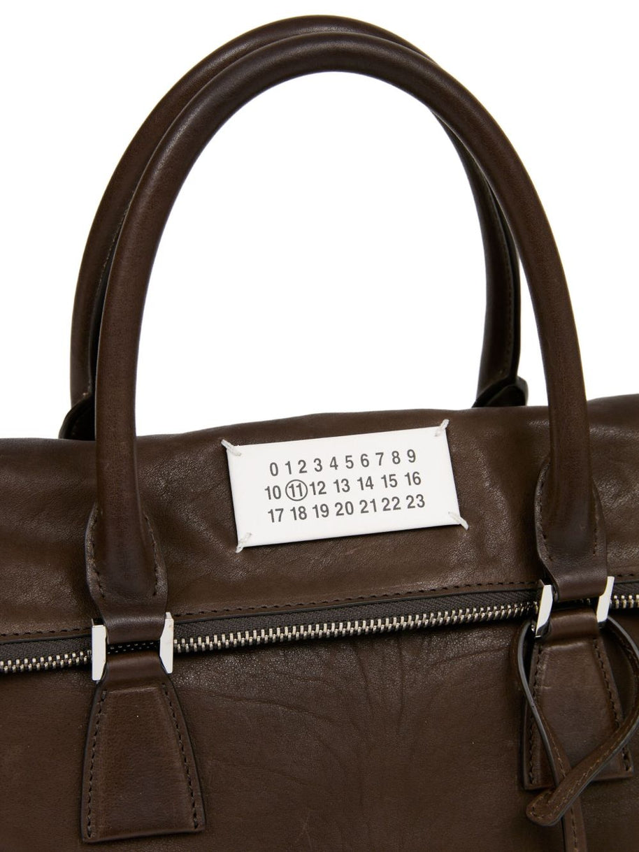 Maison Margiela 5AC Medium Leather Handbag Brown
