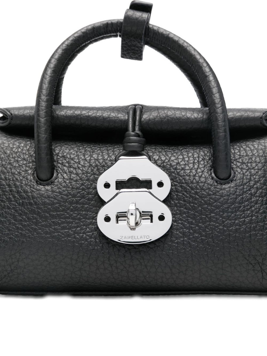 Zanellato Dotta Centauro Baby Small Leather Handbag Black