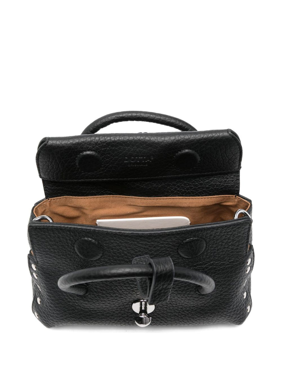 Zanellato Dotta Centauro Baby Small Leather Handbag Black