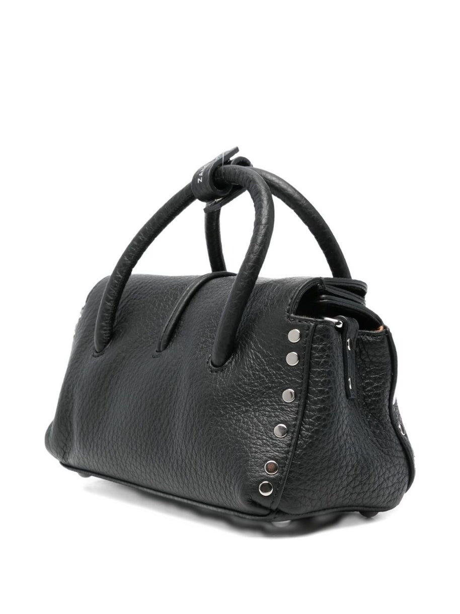 Zanellato Dotta Centauro Baby Small Leather Handbag Black