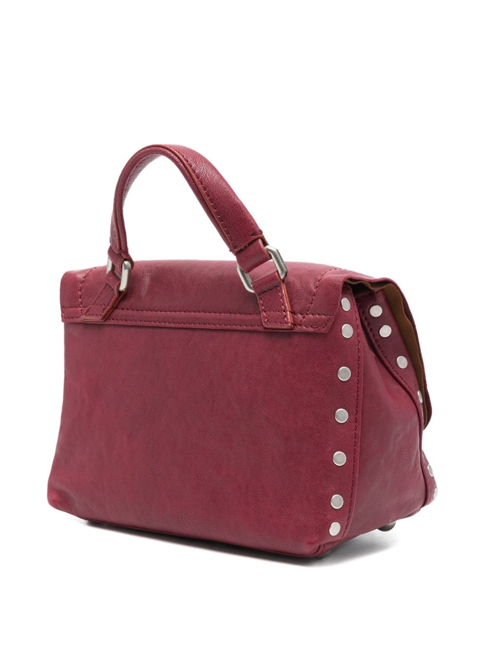 Zanellato Postina Tabacco Baby Leather Handbag Red