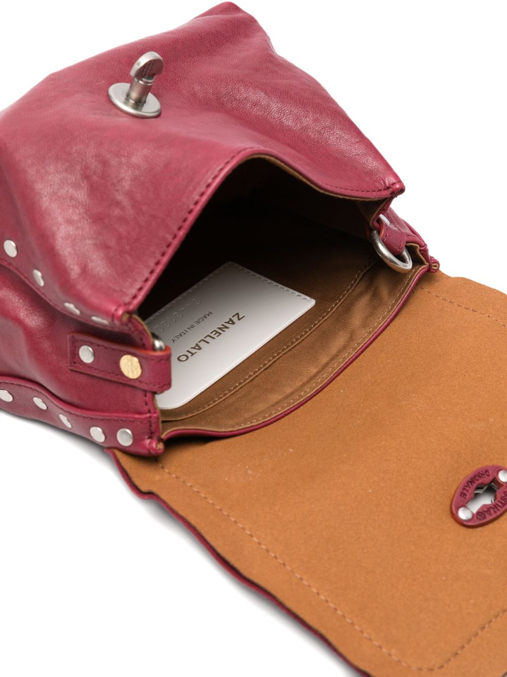 Zanellato Postina Tabacco Baby Leather Handbag Red