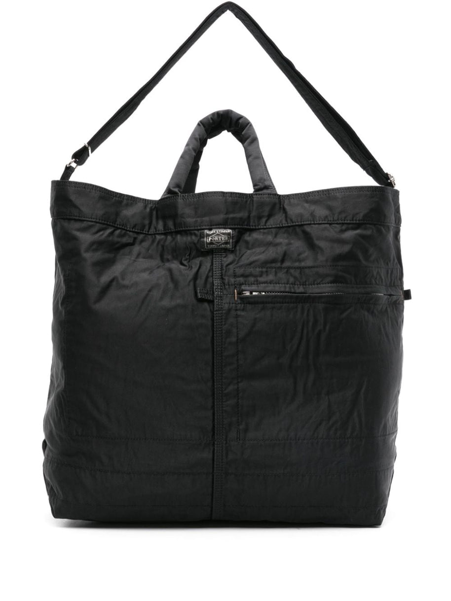 PORTER Mile 2Way Nylon Tote Bag Black