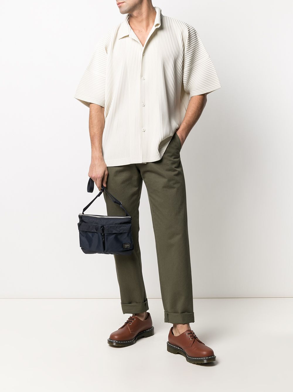 PORTER Force Nylon Shoulder Bag Blue