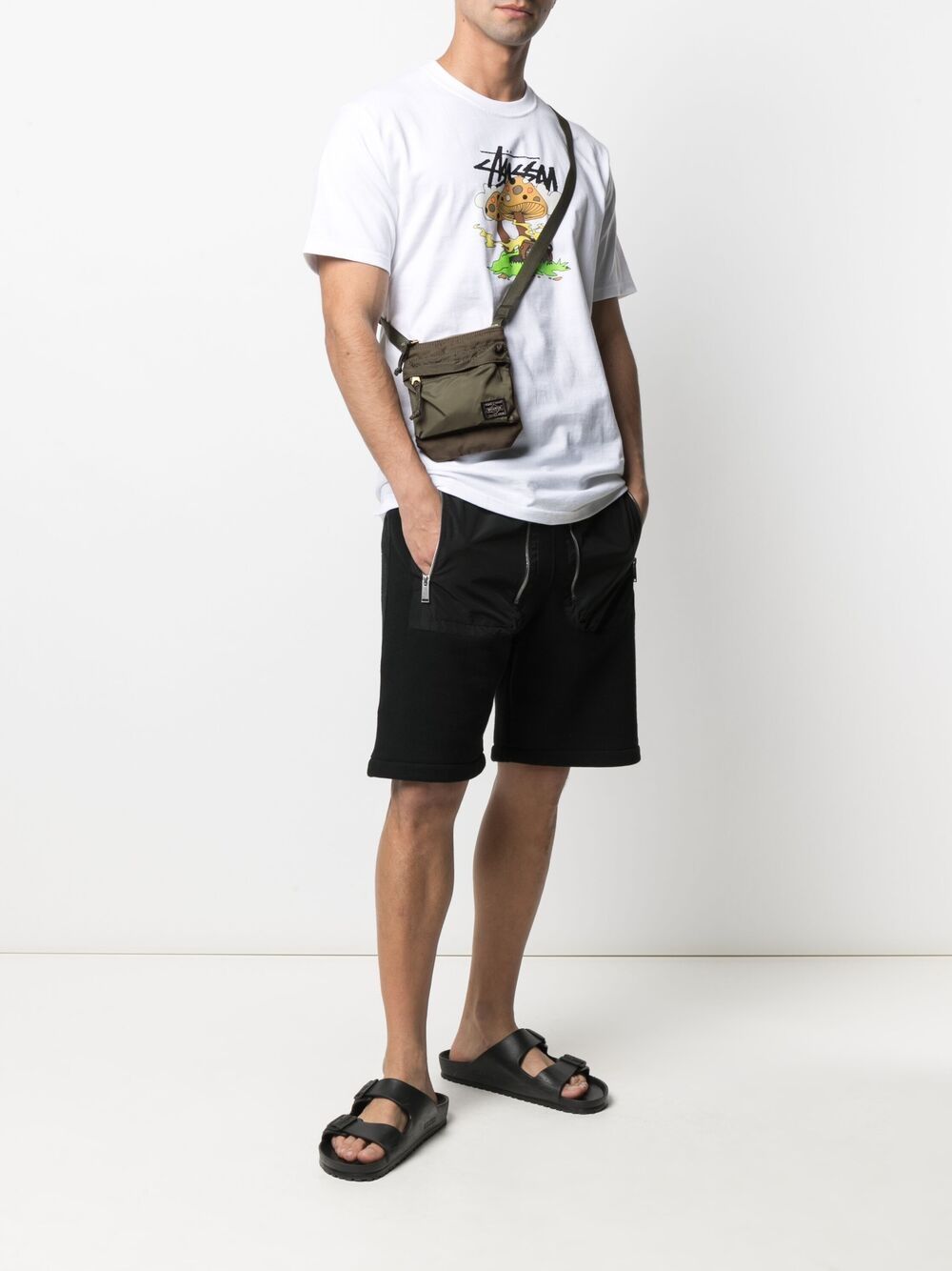 PORTER Force 2way Nylon Crossbody Bag Green