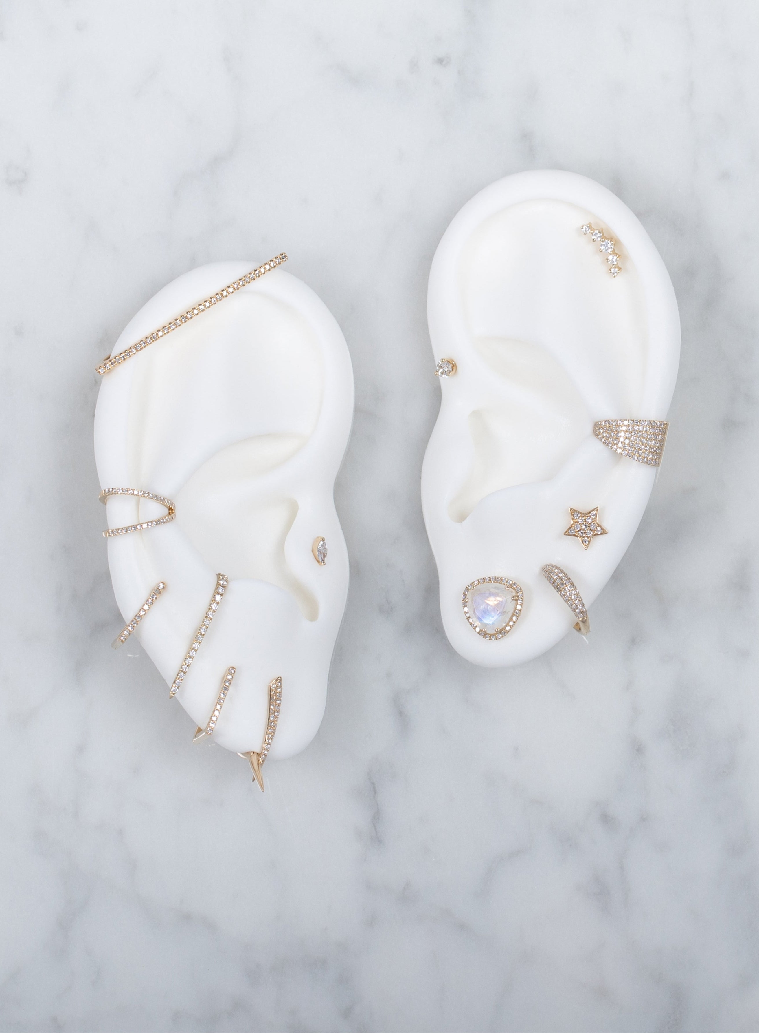 Zoe Lev 3 Prong Diamond Pear Stud Earrings