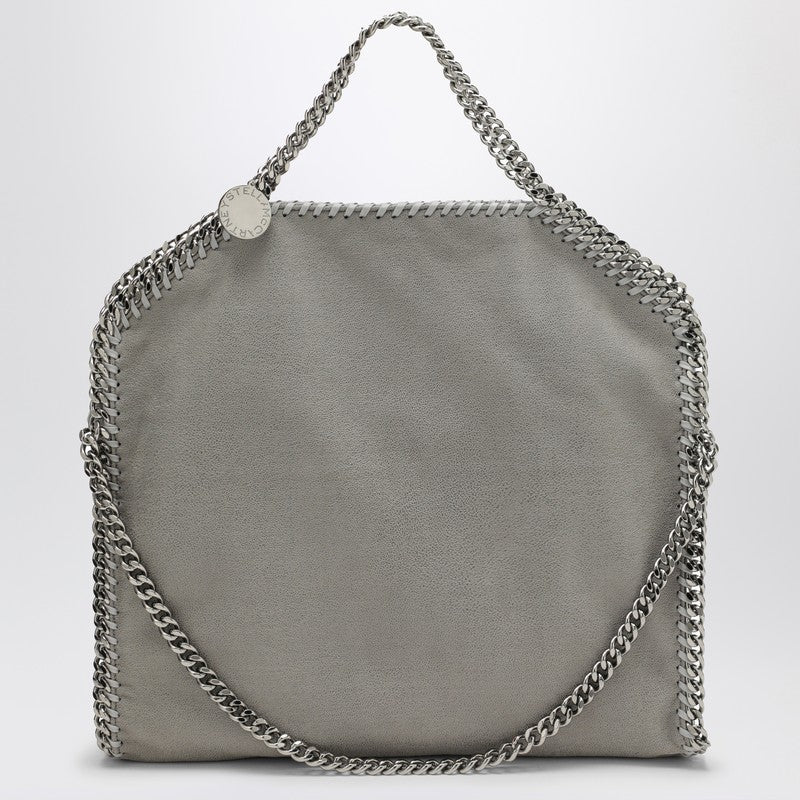 Stella McCartney Light Grey Falabella Fold Over Tote Bag