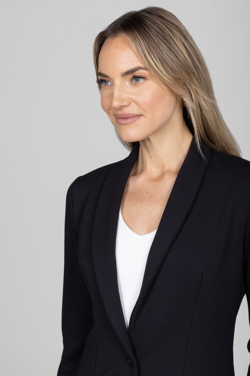 KiraGrace BLAZER: BLACK PONTE